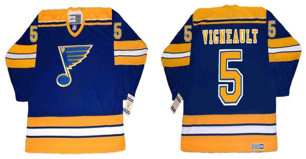 2019 Men St.Louis Blues 5 Vigneault blue CCM NHL jerseys